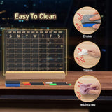 33x23 cm Office Home Desktop Planner with LED Stand With Pens, Pen Holder, & Eraser