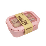 Bento Lunch Box with 2 Compartments and Spoons- Furaha Finds Kenya