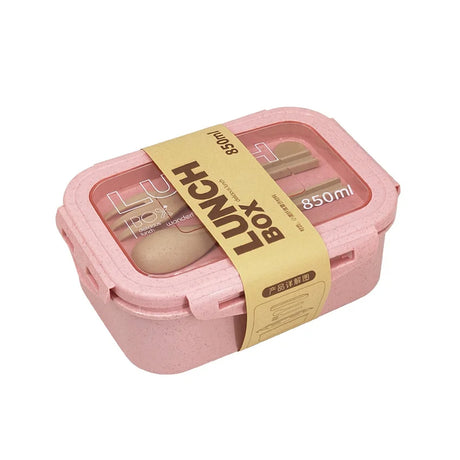 Bento Lunch Box with 2 Compartments and Spoons- Furaha Finds Kenya
