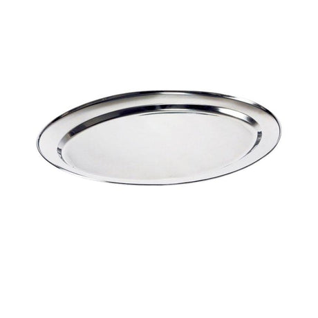 36 pcs 45 cm Stainless Steel Oval Plates (Light) Set