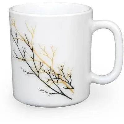 36 pcs Set 320 ml Mugs | Golden Fall Design | Rich and Elegant