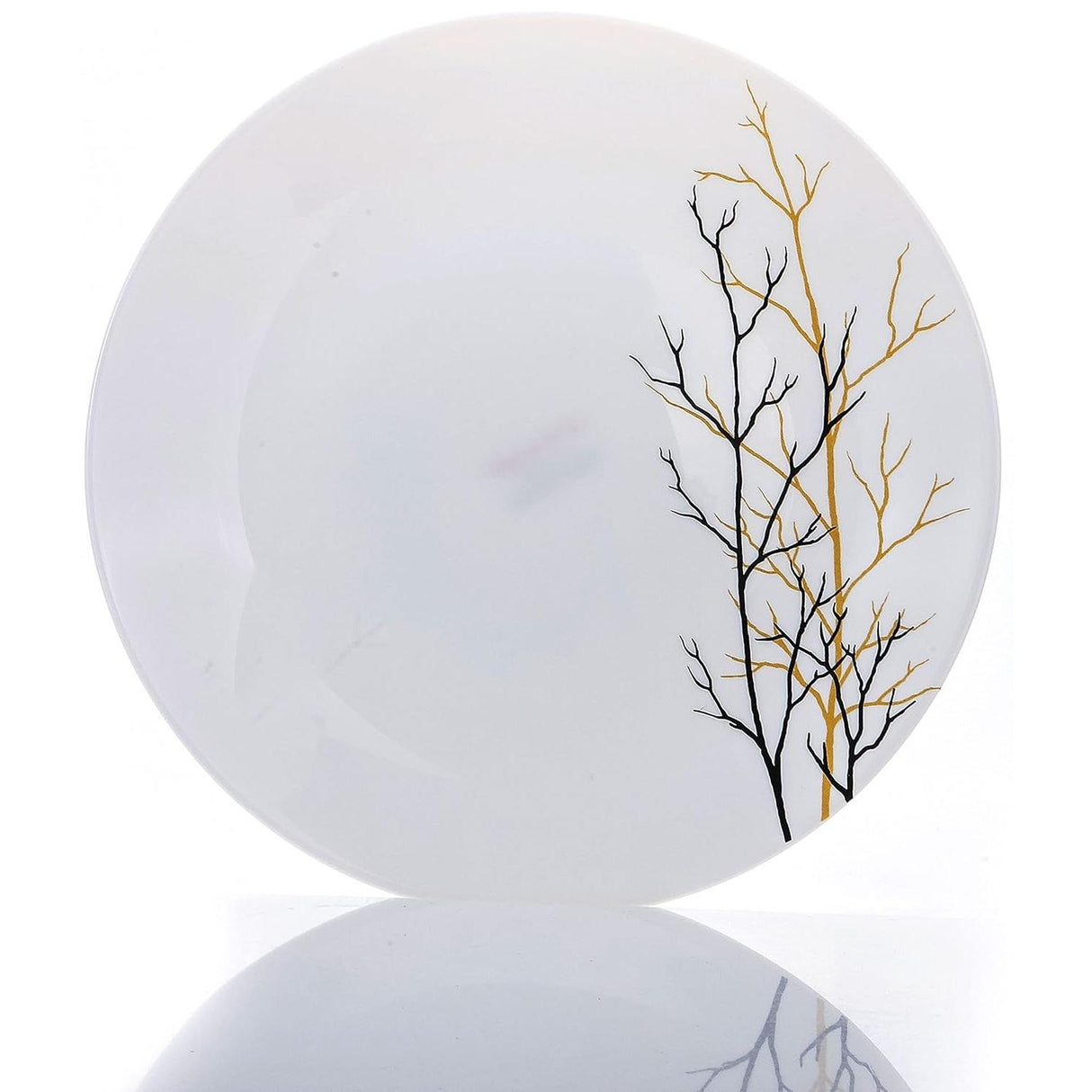 36pcs 7.5" Classique Side Plates | Golden Fall Design, Elegant Porcelain Side Plates for Dining