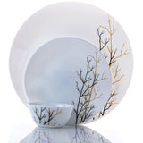 36pcs 7.5" Classique Side Plates | Golden Fall Design, Elegant Porcelain Side Plates for Dining