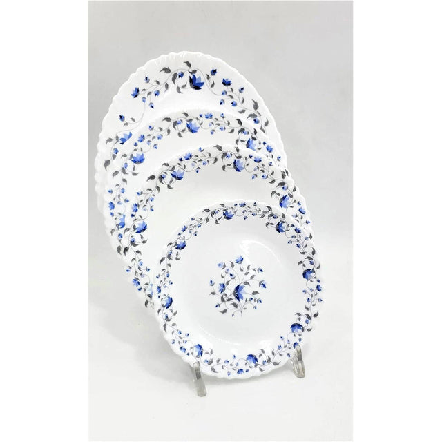 36pcs 7.5" Classique Side Plates| Royal Blossom Design, Elegant Porcelain Side Plates for Dining