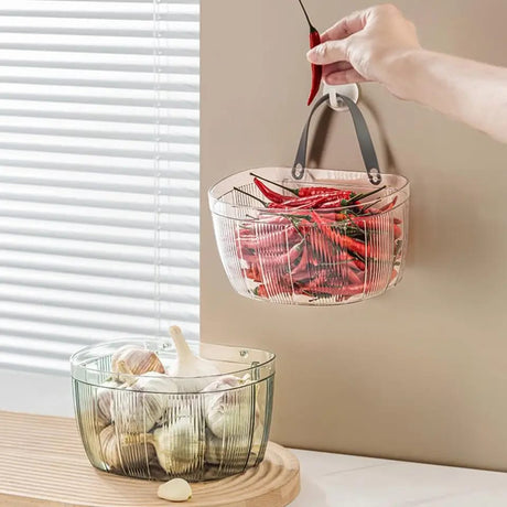 Large Capacity Wall Mounted Storage Basket for Kitchen and Bathroom