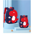 3D Dinosaur Cartoon Kids School Bag Cute Toddler Backpack, Large Size 33x26x12cm and Medium Size 30x24x11cm