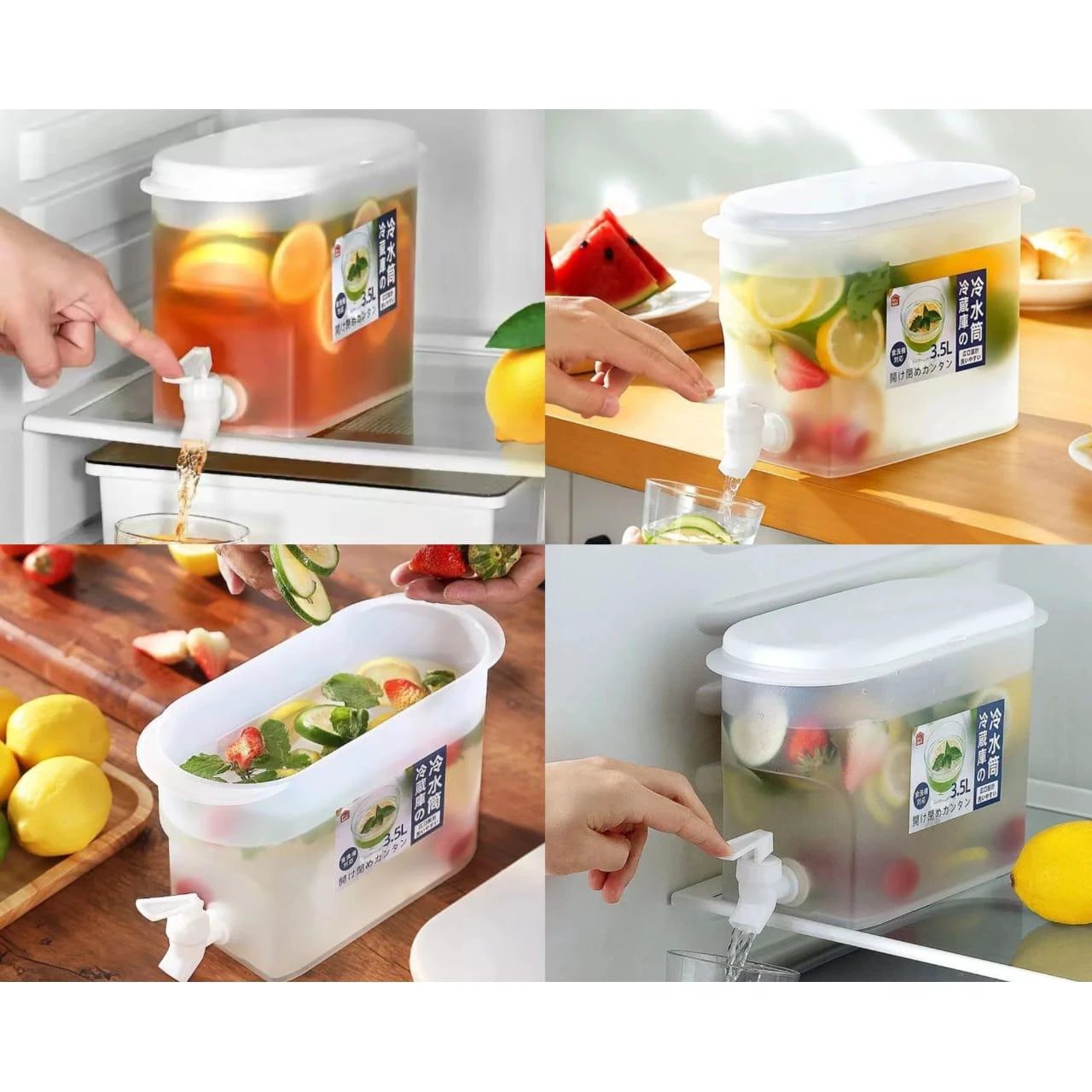 3.5L Tabletop or Fridge Juice Container with Dispenser Tap Juice dispenser Juicer Accessories