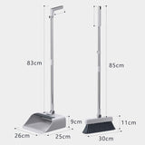3in1 Broom and Dustpan Set with 360° Rotating Magic Broom Folding & Long Handle Design