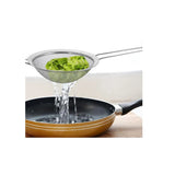 3in1 Metallic Sieve Set | Durable Stainless Steel Sifters | 10 cm, 12 cm, 14 cm | Ideal for Straining, Sifting, and Rinsing | Stackable Kitchen Tool Kitchen Gadgets Kitchen Tools & Utensils