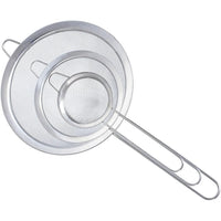 3in1 Metallic Sieve Set | Durable Stainless Steel Sifters | 10 cm, 12 cm, 14 cm | Ideal for Straining, Sifting, and Rinsing | Stackable Kitchen Tool Kitchen Gadgets Kitchen Tools & Utensils