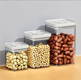 3pcs Airtight Press to Seal Food Storage Container with Lid Ideal for Grains, Pasta, Tea & More
