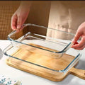 3pcs Baking and Microwaveable Glass Casserole Tins with Lids Kitchen Accessories Casserole Dishes
