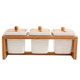 3pcs Ceramic Canister Set Storage and organization Spice Organizers