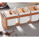 3pcs Ceramic Canister Set Storage and organization Spice Organizers