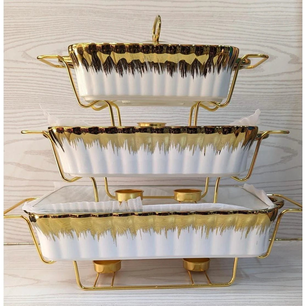 3pcs Ceramic Serving Bowl Set – Elegant, Stackable, and Dishwasher Safe Serving ware Bowls