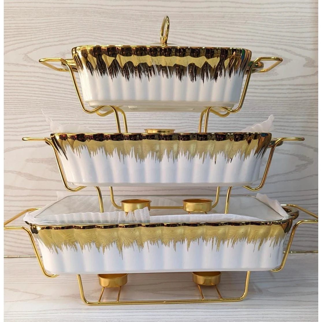 3pcs Ceramic Serving Bowl Set – Elegant, Stackable, and Dishwasher Safe Serving ware Bowls