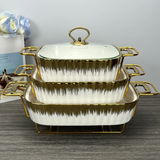 3pcs Ceramic Serving Bowl Set – Elegant, Stackable, and Dishwasher Safe Serving ware Bowls