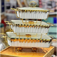 3pcs Ceramic Serving Bowl Set – Elegant, Stackable, and Dishwasher Safe Serving ware Bowls