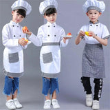 3pcs Children Professional Chef Costume Set Cosplay Outfit for Boys & Girls Includes Apron Chef Hat & Jacket (5-14 Years) Kitchen Linen Costumes