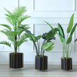 3pcs Floor Standing Flower Pot Set – Black and White