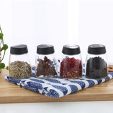 3pcs Glass Spice Shaker Jar with Black Lid – Salt, Pepper & Chilli Dispenser Salt Shaker Salt Shakers