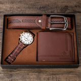 3pcs Jesou Men Gift Set Watch, Belt, and Wallet Combo.