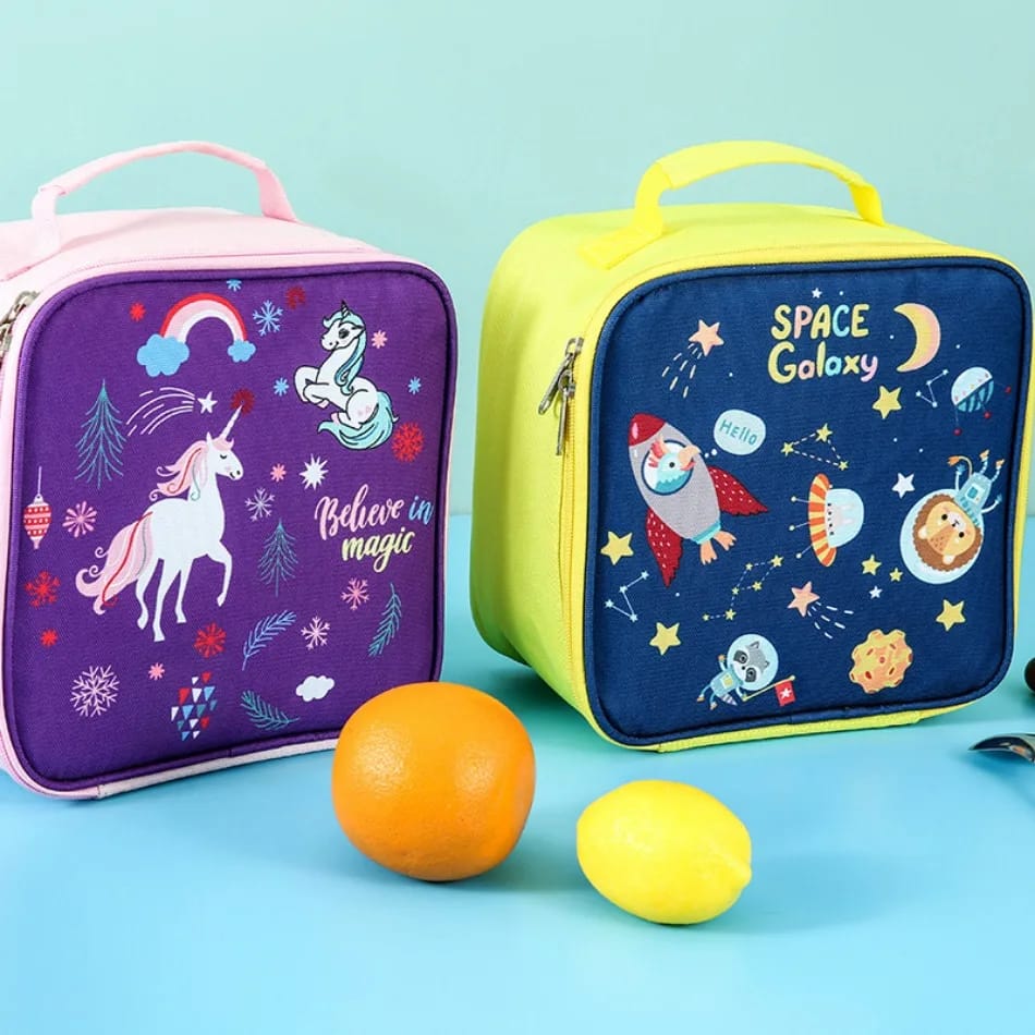 3pcs Kids Unicorn Lunch Bag Set with Kettle and Lunch Box – Thermal Insulated