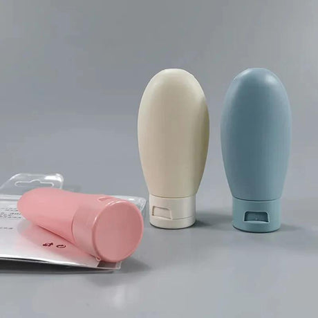 3pcs Nordic Style Women Hose Dispensing Bottle Portable Travel Shampoo Shower Gel & Lotion Dispenser Combo Kit PE PP Material Bathroom Accessories Skin Care Tools
