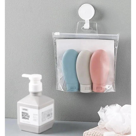 3pcs Nordic Style Women Hose Dispensing Bottle Portable Travel Shampoo Shower Gel & Lotion Dispenser Combo Kit PE PP Material Bathroom Accessories Skin Care Tools