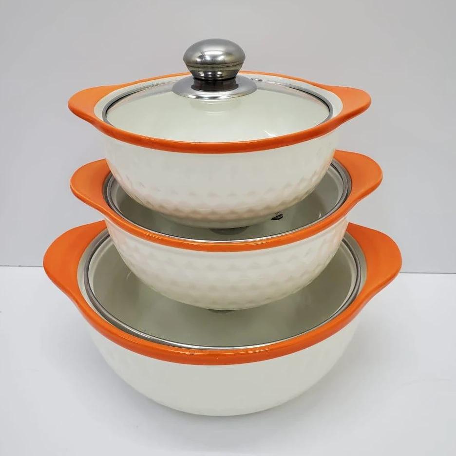 3pcs Soup Pot Set Serving ware Stock Pots