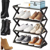 4 Layer Foldable Shoe Rack Suitable for Storage in Entrance, Corridors and Bedrooms without assembly.