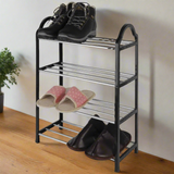 4 Layer Space Saving Folding Shoe Rack Compact Storage Solution