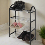4 Layer Space Saving Folding Shoe Rack Compact Storage Solution