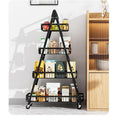 4 Layers Multifunctional Metallic Storage Rack with Wheels Kitchen Storage Racks Storage Hooks & Racks