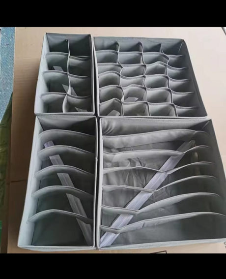 4 Pcs Underwear Drawer Organizer Set Bra, Socks & Lingerie Storage Dividers