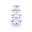 4 Piece Insulated Stainless Steel Casserole Hotpot Set | Capacity: 1L, 2L, 4L, 6L | Keep Food Hot & Fresh