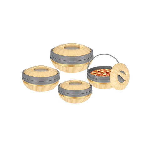 4 Piece Kingston Hotpots Set (1500ml, 1800ml, 3000ml, 3600ml) | White, Grey, Ivory
