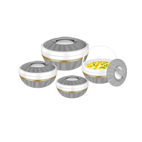 4 Piece Kingston Hotpots Set (1500ml, 1800ml, 3000ml, 3600ml) | White, Grey, Ivory