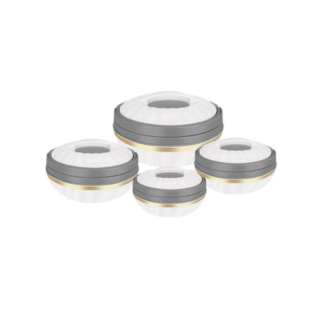 4 Piece Kingston Hotpots Set (1500ml, 1800ml, 3000ml, 3600ml) | White, Grey, Ivory