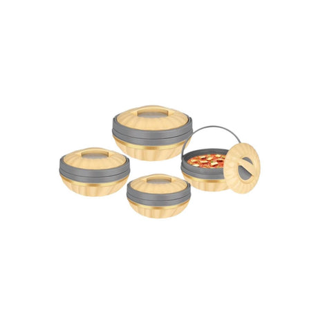 4 Piece Kingston Hotpots Set (1500ml, 1800ml, 3000ml, 3600ml) | White, Grey, Ivory