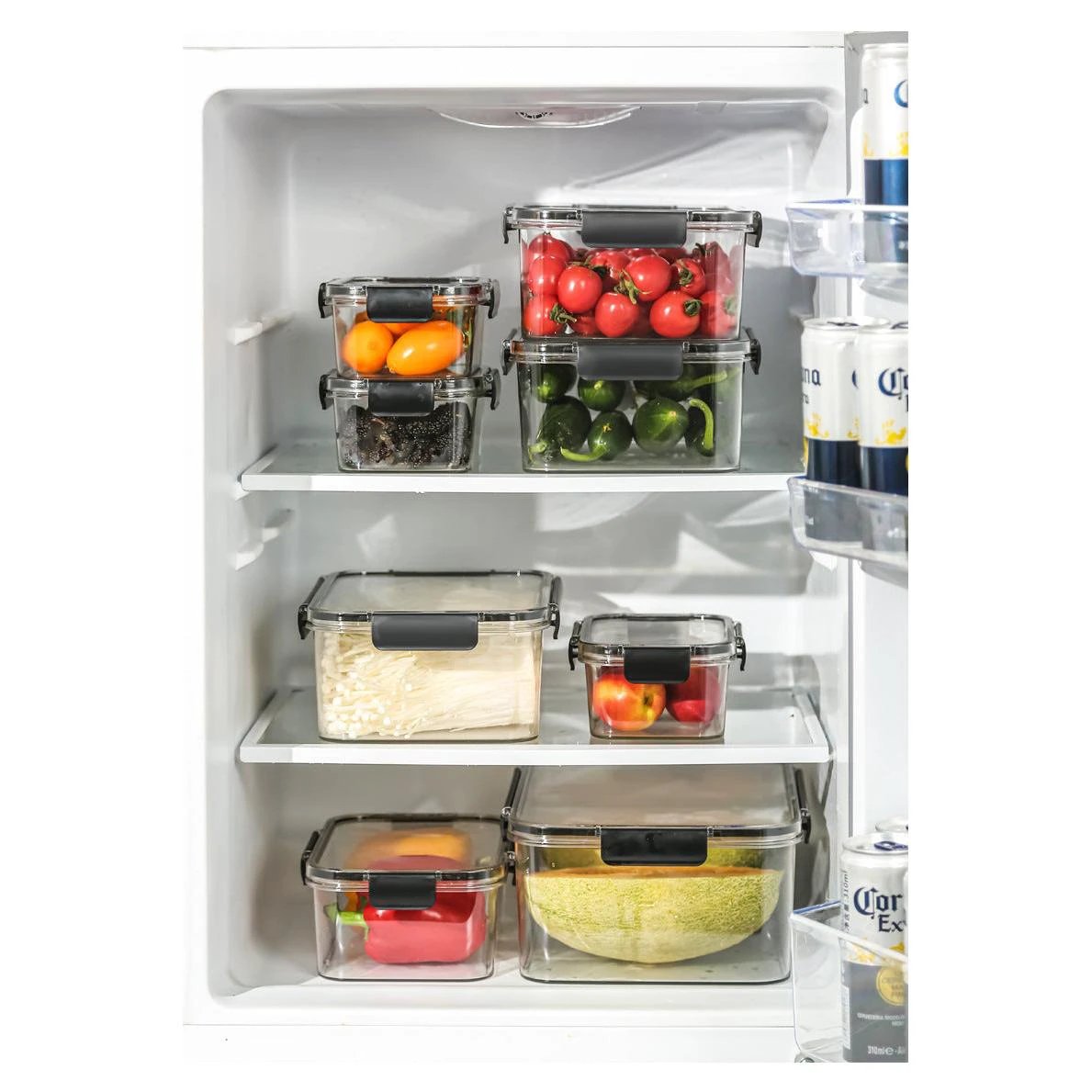 4 Piece Transparent Sealed Refrigerator Food Container Set | Large Capacity Storage Storage Containers Food Storage Accessories