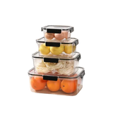 4 Piece Transparent Sealed Refrigerator Food Container Set | Large Capacity Storage Storage Containers Food Storage Accessories