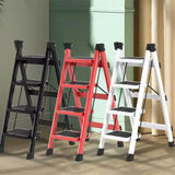 4-Step Foldable Ladder with 330kg Load Capacity and Compact Storage Design