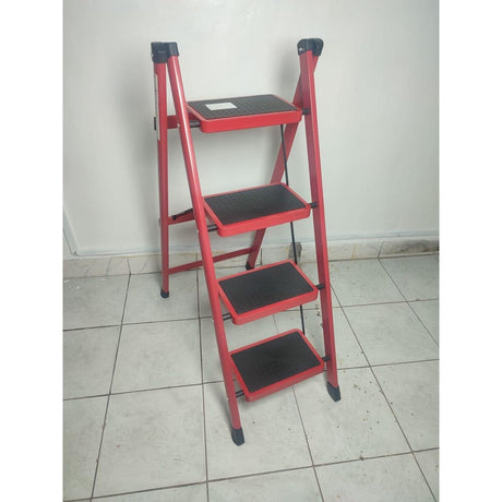 4-Step Foldable Ladder with 330kg Load Capacity and Compact Storage Design