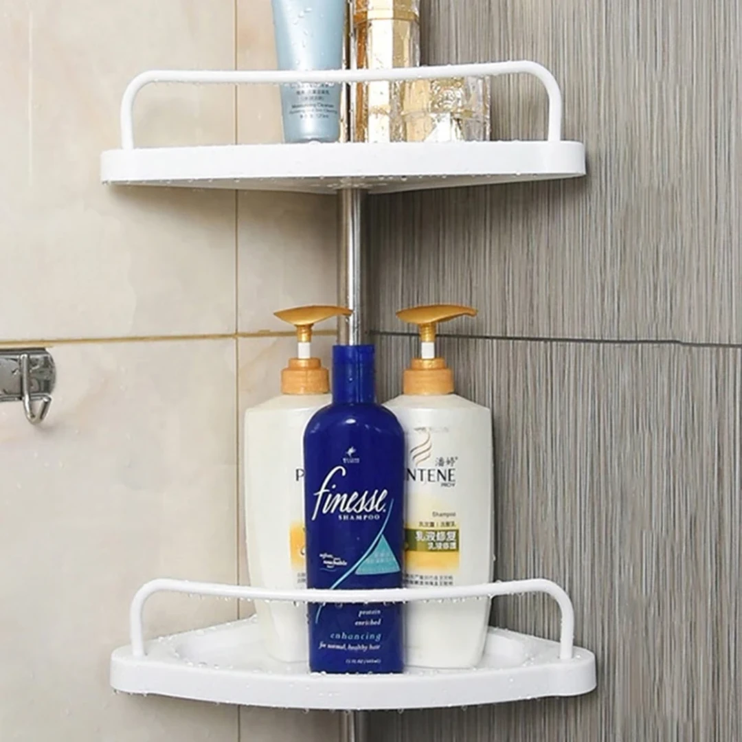 4 Tier Adjustable Telescopic Multi Corner Shelf Organiser Bathroom Essentials Bathroom Accessories