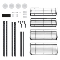 4 Tier Over Door Caddy Organizer Adjustable Hanging Steel Storage Rack with Suction Cups Kitchen Racks Kitchen Utensil Racks