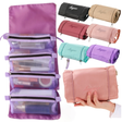 4-in-1 Cosmetic Bag Set with Zipper Closure – Detachable Nylon Mesh Makeup Organizer