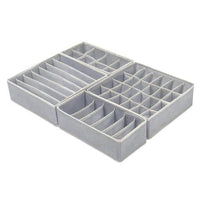 4-in-1 Foldable Undergarment Drawer Organizer Set Closet Organizers Closet Organizers