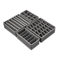 4 in 1 Undergarment Organizer in Grey and Wavy Grey Closet Organizer Closet Organizers