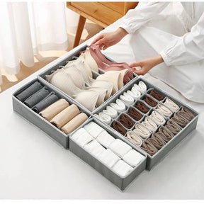 4 in 1 Undergarment Organizer in Grey and Wavy Grey Closet Organizer Closet Organizers